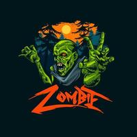 zombie artwork for t-shirt design vector