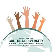 IWorld Day for Cultural Diversity for Dialogue and Development, banner design and vector templates.