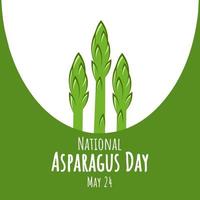Vector illustration of fresh asparagus, as a packaging label, or template, national asparagus day.