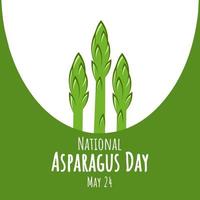 Vector illustration of fresh asparagus, as a packaging label, or template, national asparagus day.