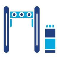 Boarding Gate Glyph Two Color Icon vector