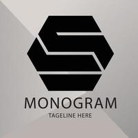 Letter logo SJ monogram vector