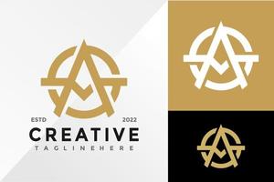 Initial A Creative Modern Logo Design Vector illustration template