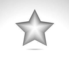 Star logo. Star line icon vector