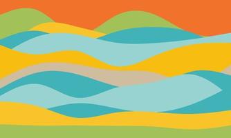 abstract background with colorful and wavy multi layer pattern vector