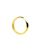 Gold wedding ring isolated on white background with copy space, just add your own text photo