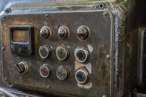 Control panel of old milling machine photo