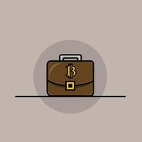 vector illustration coin bag cartoon