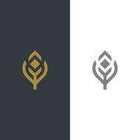 Leaf icon. golden and tosca leaf vector. eco simple icon vector