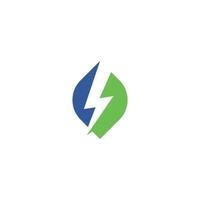 Lightning bolt energy logo design vector