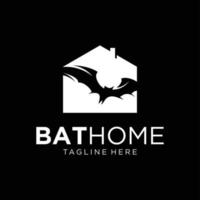 bat home vector icon logo template illustration design