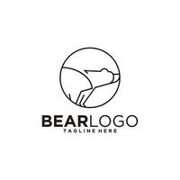 Bear logo - icon vector illustration on white background