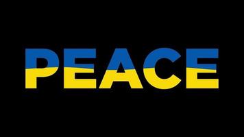 World peace with blue and yellow wave symbol Ukraine video