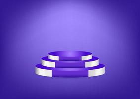 podio púrpura para mostrar el producto o la presentación con un foco de luz con fondo de color púrpura