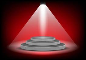 podium for show object or product with red backdrop vector illustration