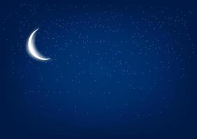 Moon on the sky at night time graphics design vector illustration