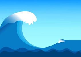 graphics design drawing ocean wave vector illustration