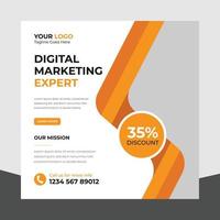 Trendy Editable Professional digital business agency marketing social media post and banner template design. Promotion Corporate advertising Web Banner Ads Stories flyer poster vector