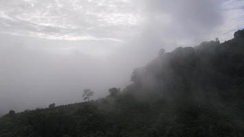 vue aérienne voler au-dessus des nuages bas video