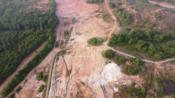 Aerial view red clay soil video