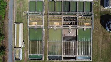Aerial view Sewage Treatment Plant video