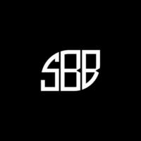 diseño del logotipo de la letra sbb sobre fondo negro. concepto de logotipo de letra de iniciales creativas sbb. diseño de letras sbb. vector
