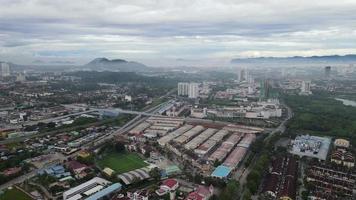 Aerial view Bandar Perda town in day video