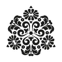 patrón de damasco vectorial. adorno oriental decorativo para corte por láser, tatuaje, marquetería, logo para yoga, íconos, encaje. vector