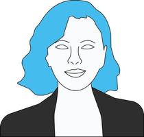 Este es el retrato de una mujer. vector