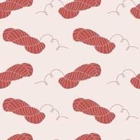 Vector flat hand drawn seamless pattern