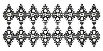 Vintage black damask pattern. Oriental ornament for laser cutting, tattoo, marquetry, lace. Black and white. vector