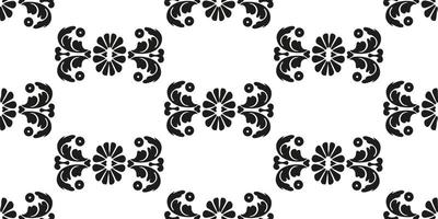 Seamless pattern in vintage vintage style for wallpaper, textile or wrapper. Damask ornament, seamless pattern. Black and white. Vector illustration.