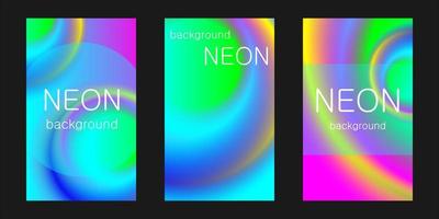 Colorful modern abstract vertical banners in trendy style. Colorful bright neon template. Flyer design. Modern cover design set. Abstract art background vector. Vector technology background.