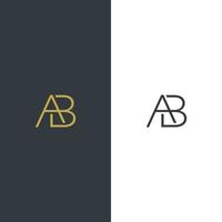 initial letter AB BA logo design vector