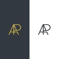 initial letter AR RB logo design vector