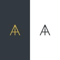 initial letter AI IA logo design vector