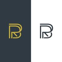 initial letter BR RB logo design vector