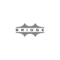 creative abstract bridge logo design template vector