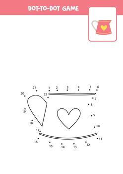 conecta el juego de puntos con una regadera. vector