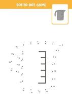 Connect the dots game with measuring cup. vector