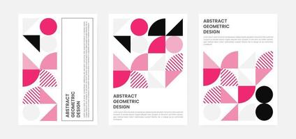 portada de obras de arte geométricas minimalistas con forma y figura. estilo de diseño de patrón abstracto para portada, banner web, página de inicio, presentación comercial, marca, embalaje, papel tapiz vector