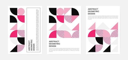 portada de obras de arte geométricas minimalistas con forma y figura. estilo de diseño de patrón abstracto para portada, banner web, página de inicio, presentación comercial, marca, embalaje, papel tapiz vector