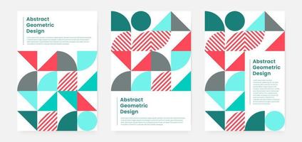 portada de obras de arte geométricas minimalistas con forma y figura. estilo de diseño de patrón abstracto para portada, banner web, página de inicio, presentación comercial, marca, embalaje, papel tapiz vector