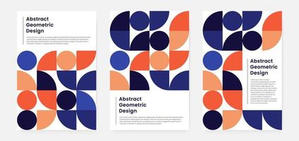 portada de obras de arte geométricas minimalistas con forma y figura. estilo de diseño de patrón abstracto para portada, banner web, página de inicio, presentación comercial, marca, embalaje, papel tapiz vector