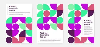 portada de obras de arte geométricas minimalistas con forma y figura. estilo de diseño de patrón abstracto para portada, banner web, página de inicio, presentación comercial, marca, embalaje, papel tapiz vector