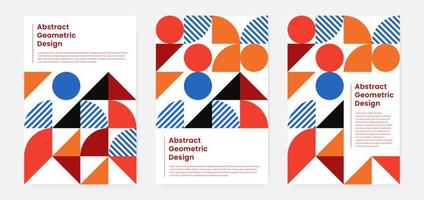 portada de obras de arte geométricas minimalistas con forma y figura. estilo de diseño de patrón abstracto para portada, banner web, página de inicio, presentación comercial, marca, embalaje, papel tapiz vector