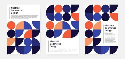 portada de obras de arte geométricas minimalistas con forma y figura. estilo de diseño de patrón abstracto para portada, banner web, página de inicio, presentación comercial, marca, embalaje, papel tapiz vector