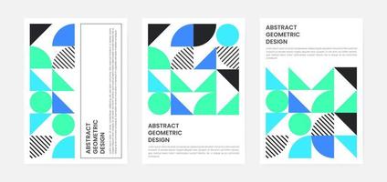 portada de obras de arte geométricas minimalistas con forma y figura. estilo de diseño de patrón abstracto para portada, banner web, página de inicio, presentación comercial, marca, embalaje, papel tapiz vector