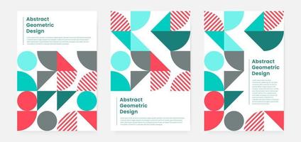 portada de obras de arte geométricas minimalistas con forma y figura. estilo de diseño de patrón abstracto para portada, banner web, página de inicio, presentación comercial, marca, embalaje, papel tapiz vector