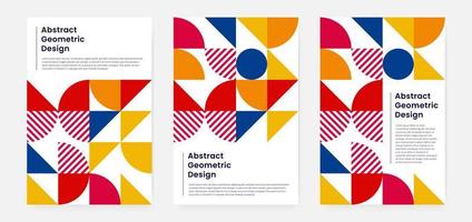 portada de obras de arte geométricas minimalistas con forma y figura. estilo de diseño de patrón abstracto para portada, banner web, página de inicio, presentación comercial, marca, embalaje, papel tapiz vector